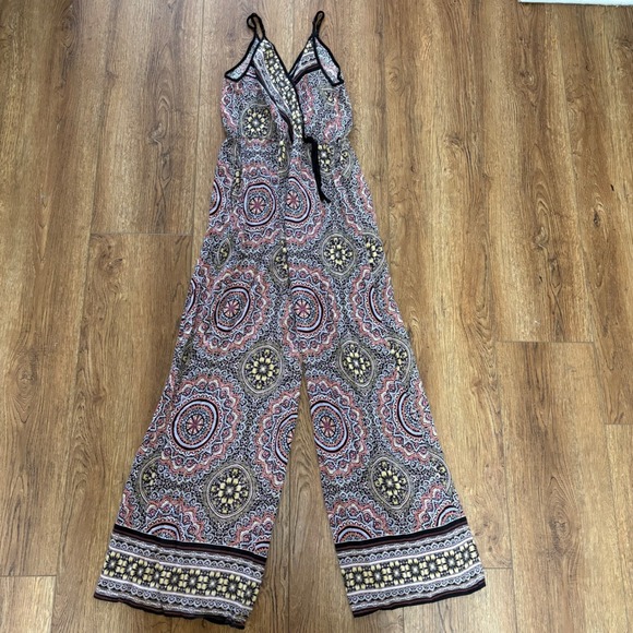 Xhilaration Pants - Xhilaration Womens Boho Medallion Paisley Wide Leg Jumpsuit colorful‎ Size M
